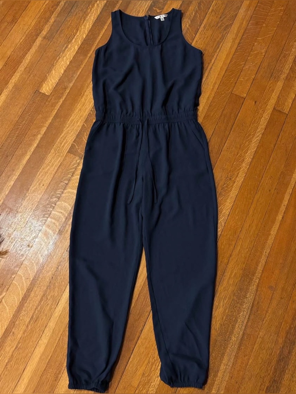 CAbi French Navy Sleeveless Jumpsuit